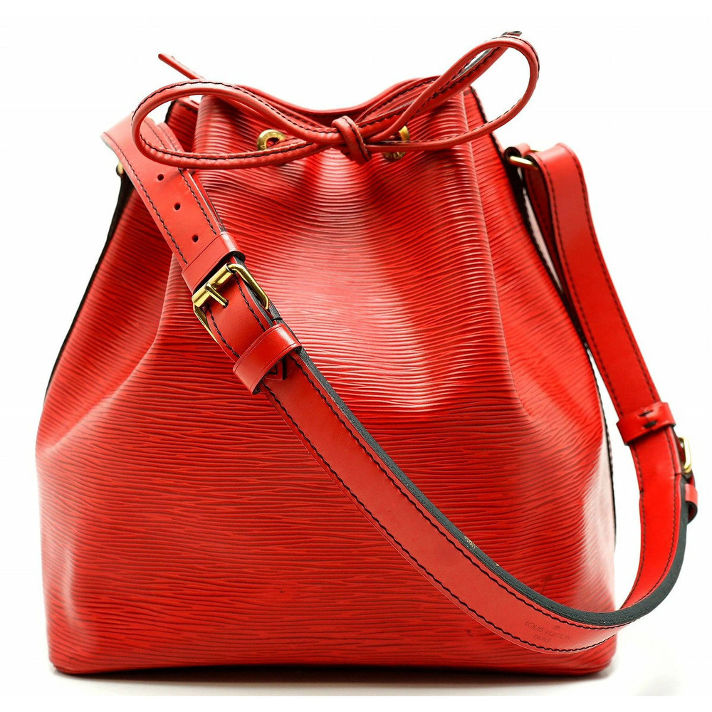 Louis Vuitton Epi Noe Shoulder Bag Hobo Leather Castilian Red